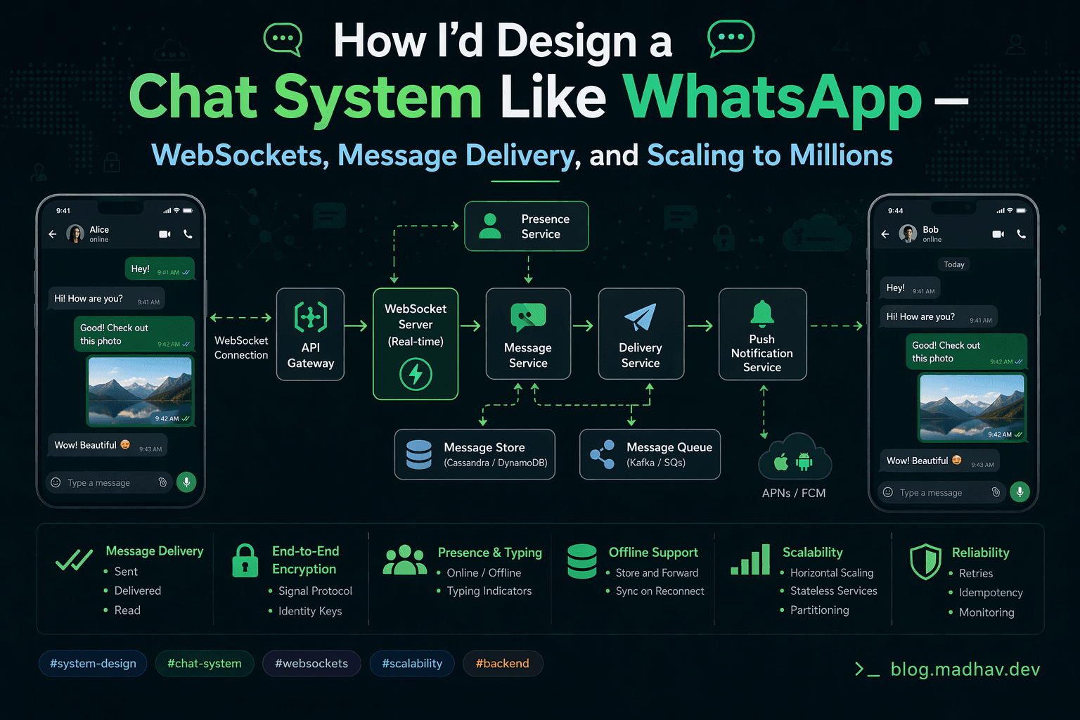 How I'd Design a Chat System Like WhatsApp — WebSockets, Message Delivery, and Scaling to Millions
